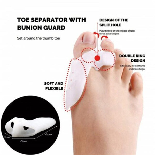 Set Of 9 Pieces Bunions Treatment Silicone Toe Separators Straightener Foot Creams & Treatments
