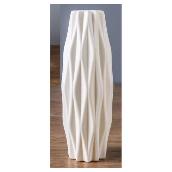 Set Of 3 Creative Plastic Camellia For Wet And Dry Decor Milk White Vases