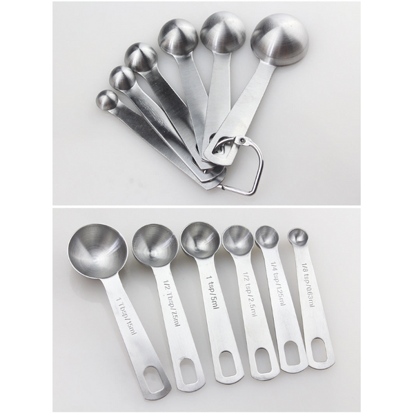 Set Of Stainless Steel Measuring Spoons Kitchen Tools Measuring Cups Jugs & Spoons