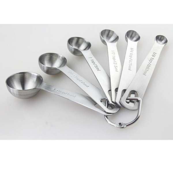 Set Of Stainless Steel Measuring Spoons Kitchen Tools Measuring Cups Jugs & Spoons