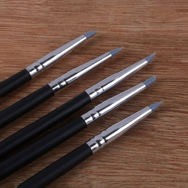 5 Pcsset Silicone Tip Color Shapers Brushes Clay Sculpture Shaping Modeling Tools Rubber Paint For Carve 3Mm Pottery Tools & Sets