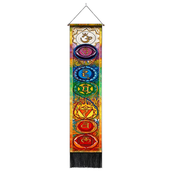 Tapestries Seven Chakra Tapestry Hippie Mandala Chakras Wall Hanging Fabric Yoga Meditation For Spiritual Room Decor