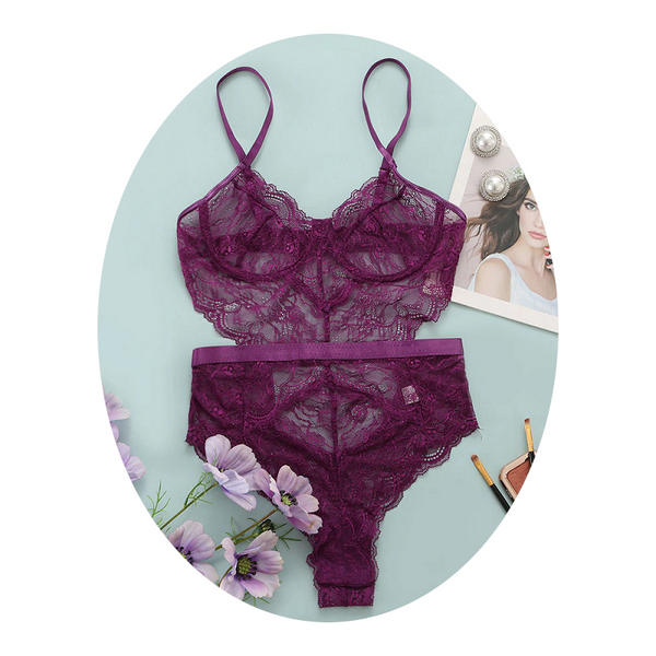 Lace Sheer Floral Backless Bodysuit Open Crotch Teddy Lingerie Women Bodysuits