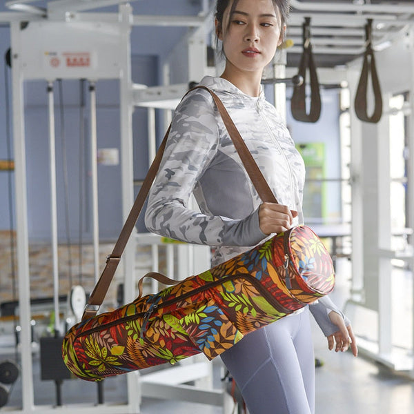 Yoga Knapsack Nylon Large Capacity Stylish Mesh Bag Fitness Cover Storage Backpack Mat Carriers & Bags