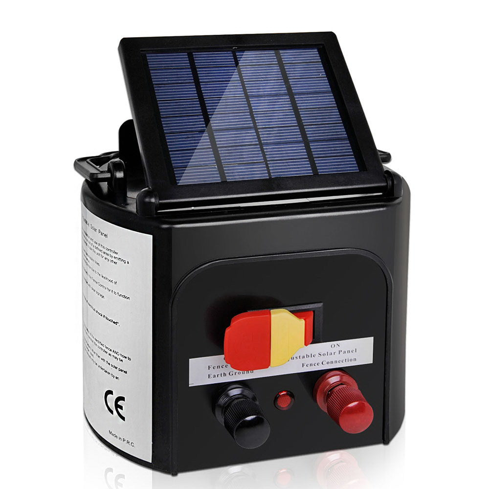 Giantz 3Km Solar Electric Fence Charger Energiser Electric Fencing