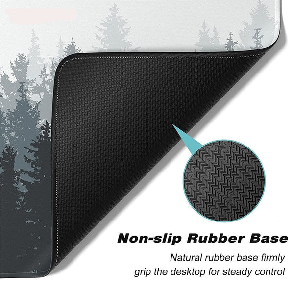 Extra Large Grey Forest Trees Rubber Gaming Mouse Pad Desk Mat Advantages Mouse Pads & Wrist Rests