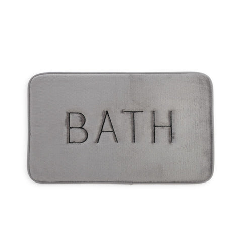 Carla Home Extra Thick Memory Foam & Super Comfort Bath Rug Mat For Bathroom (60 X 40 Cm Grey) Bath Mats Rugs & Toilet Covers