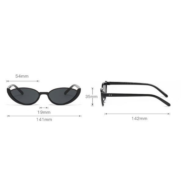 Black Frame With Grey Flakes 2Pcs Fashionable Cat Eye For Women Retro Ins Style Uv Protection Shades Sunglasses