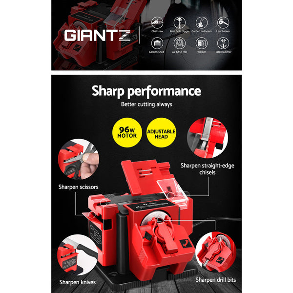 Giantz Electric Multi Tool Sharpener Function Drill Bit Knife Scissors Chisel Cutting Tool Sharpeners