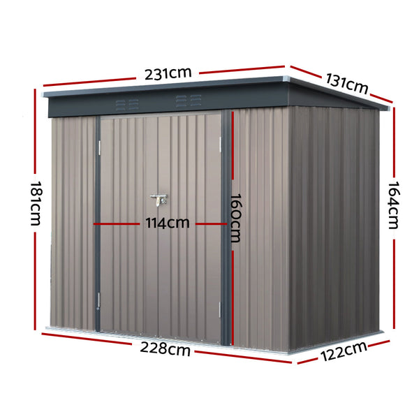 Giantz Garden Shed Sheds Outdoor Storage 2.31X1.31M Tool Workshop Shelter Sheds Summerhouses Carports