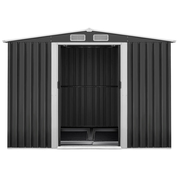 Giantz Garden Shed 2.58X3.14M W/Metal Base Sheds Outdoor Storage Workshop Shelter Sliding Door Sheds Summerhouses Carports