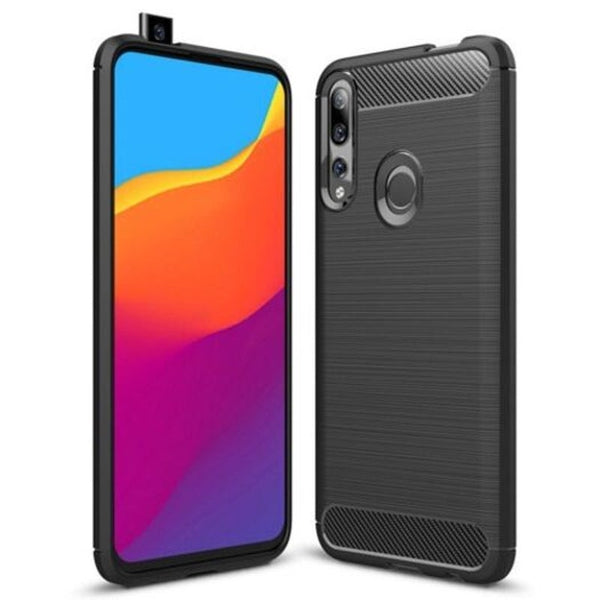 Shockproof Carbon Fiber Phone Case For Huawei Y9 Prime 2019 / Smart Z Black