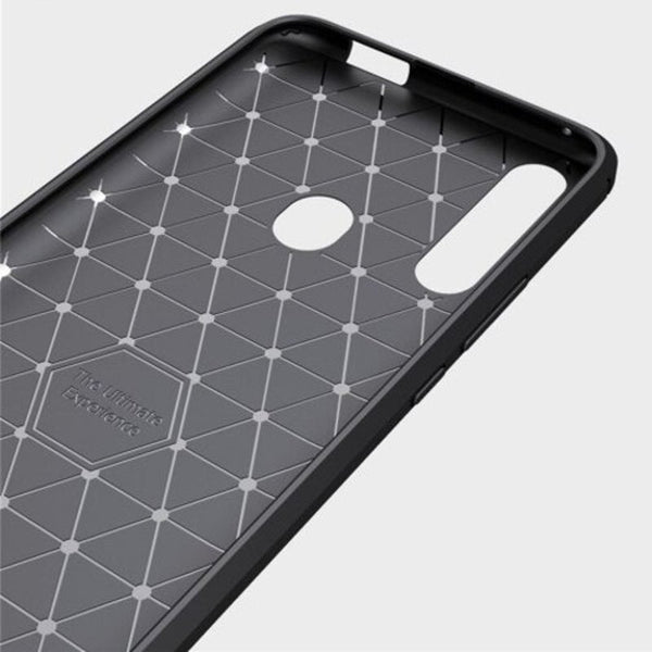 Shockproof Carbon Fiber Phone Case For Huawei Y9 Prime 2019 / Smart Z Black Cases Covers & Skins