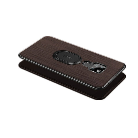 Shockproof Pc Tpu Case For Huawei Mate 20 X With Metal Holder Brown