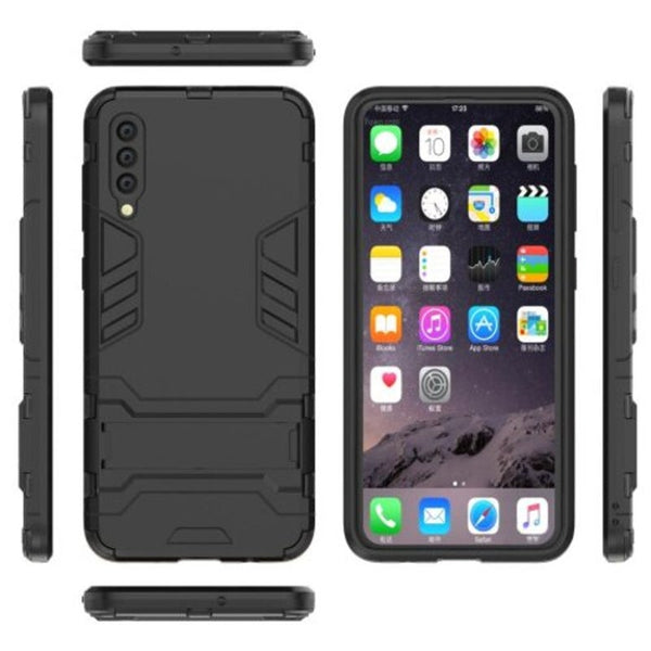 Shockproof Solid Hard With Stand Back Cover Case For Samsung Galaxy A50 Black Cases Covers & Skins