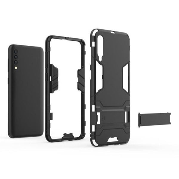 Shockproof Solid Hard With Stand Back Cover Case For Samsung Galaxy A50 Black Cases Covers & Skins