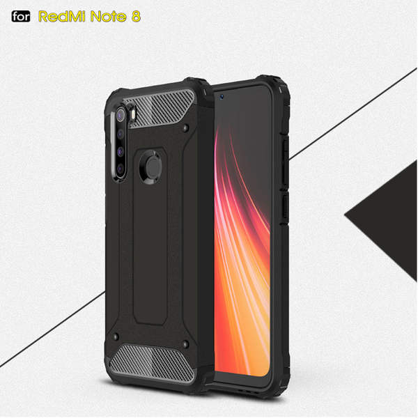 Shockproof Rugged Hybrid Armor Phone Case For Xiaomi Redmi Note 8 Black