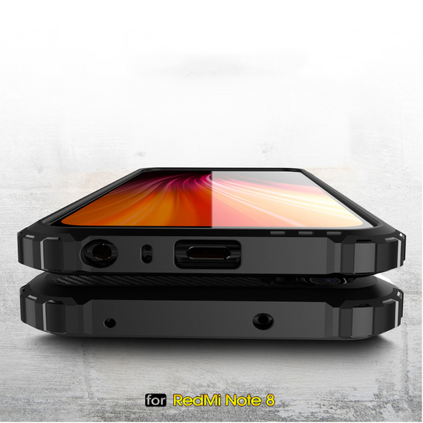 Shockproof Rugged Hybrid Armor Phone Case For Xiaomi Redmi Note 8 Black Cases Covers & Skins