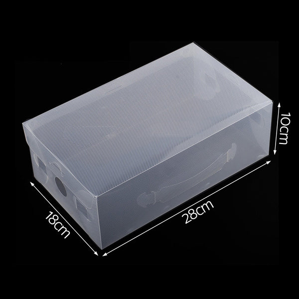 Artiss Set Of 20 Clear Shoe Box Foldable Transparent Storage Stackable Case Shoe Organisers