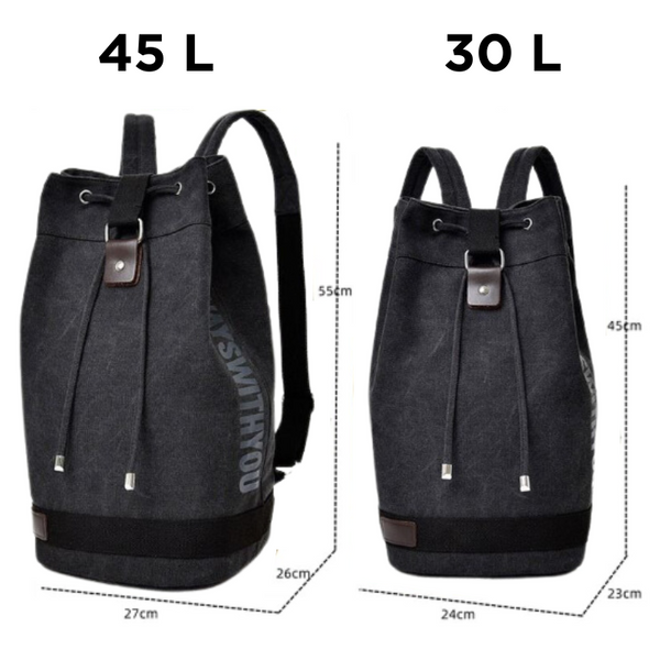 Fashion Casual Canvas Sports Backpack Bucket Bag Travel Mens Bags Backpacks