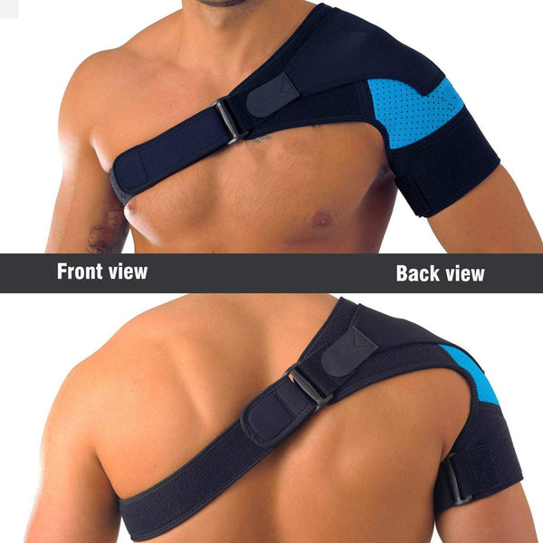 Shoulder Brace With Pressure Pad Neoprene Support Pain Ice Pack Compression Sleeve