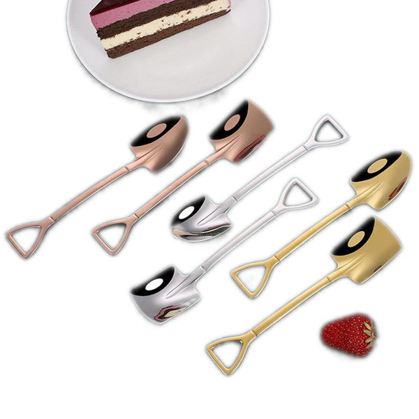 Stainless Steel Metal Shovel Ice Cream Spoon Coffee Scoop Spoons