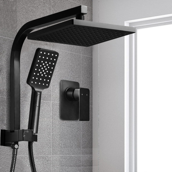 Cefito Wels 8'' Rain Shower Head Mixer Square Handheld High Pressure Wall Black Shower Heads & Combos