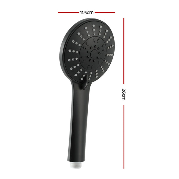 Handheld Shower Head 4.5" High Pressure Modes Poweful Round Black