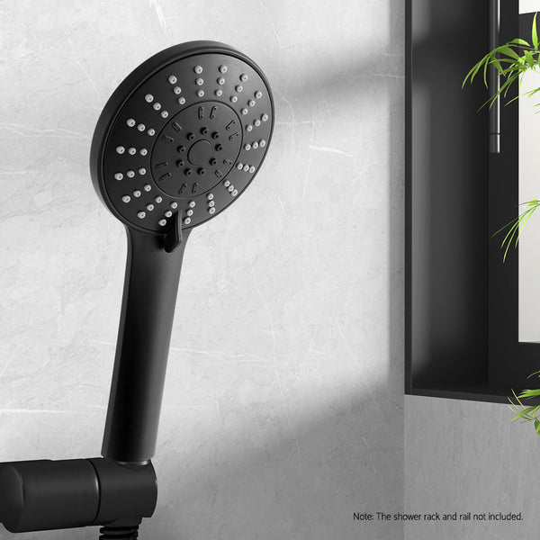 Handheld Shower Head 4.5" High Pressure Modes Poweful Round Black Shower Heads & Combos
