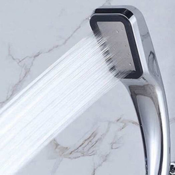 Shower Head Bathroom 300 Holes Water Saving Powerfull Boosting Spray Silver