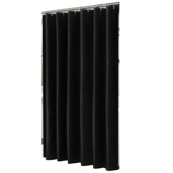 120180 Mildew Proof Waterproof Plain Pattern Bath Bathroom Partition Black Shower Curtains