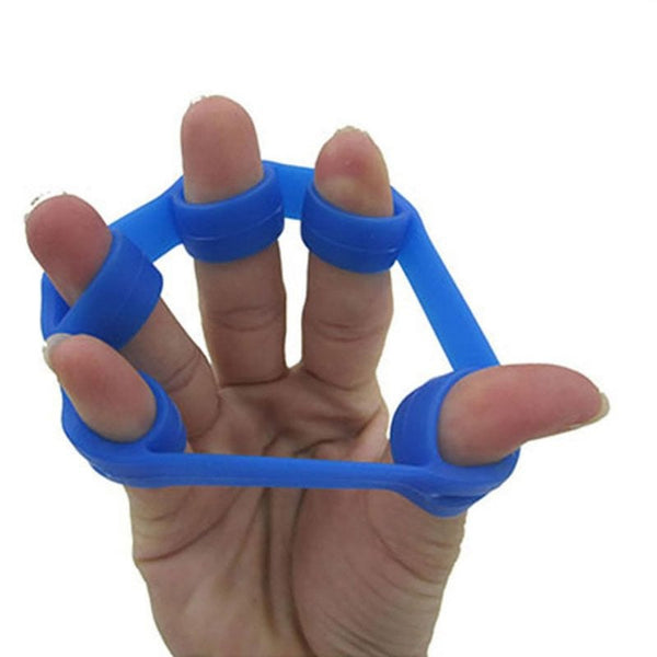 Silicone Hand Grip Strengthener Finger Stretcher Trainer Exerciser Dark Blue 5Kg11lb Hand Grippers