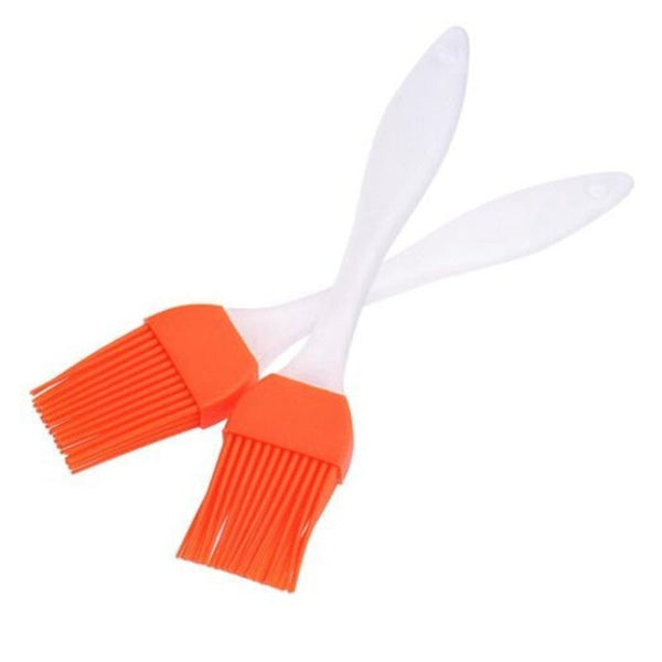Silicone Bbq Basting Brush Grill Barbecue Seasoning Pastry Tool Orange Cooking Utensils