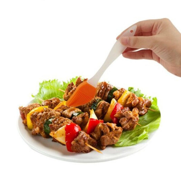 Silicone Bbq Basting Brush Grill Barbecue Seasoning Pastry Tool Orange Cooking Utensils