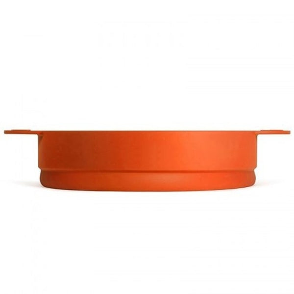 Popcorn Bowl High Temperature Resistant Silicone Bucket With Lid Orange Popcorn Makers