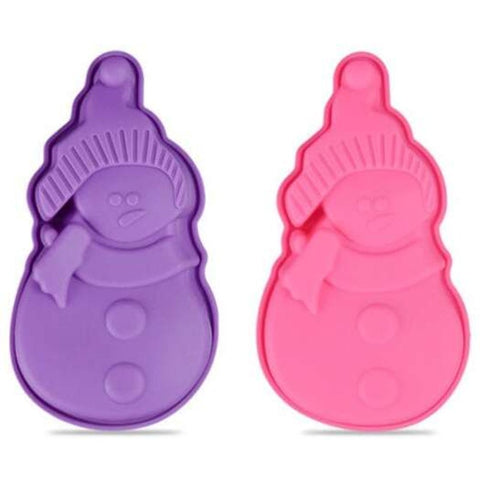 Silicone Christmas Series Snowman Cake Mold Violet