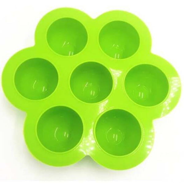 Silicone Cover Steaming Egg Mold For Oven / Microwave Steamer Green Apple
