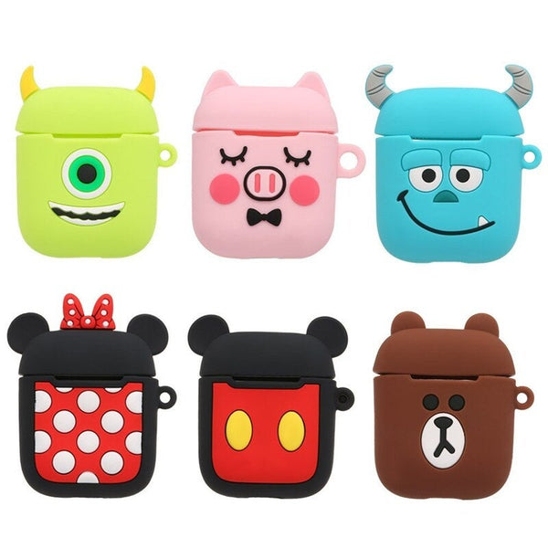 Cartoon Soft Silicone Protective Case Wireless Headset Airpod Cover Earbud Cases