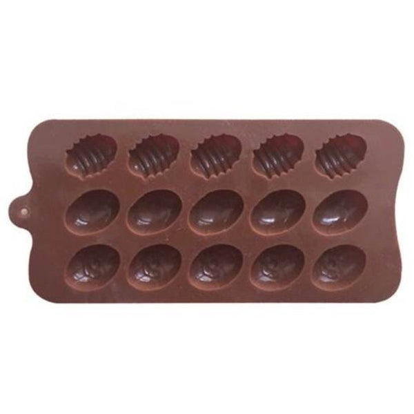 Silicone Easter Egg Shaped Chocolate Mould Brown Sugarcraft & Chocolate Moulds