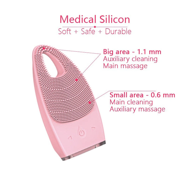 Facial Cleansing Brush Electric Face Device Massager Skin Cleaner Massagers