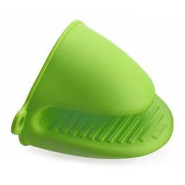 Silicone Heat Resistant Clip Mitt Green