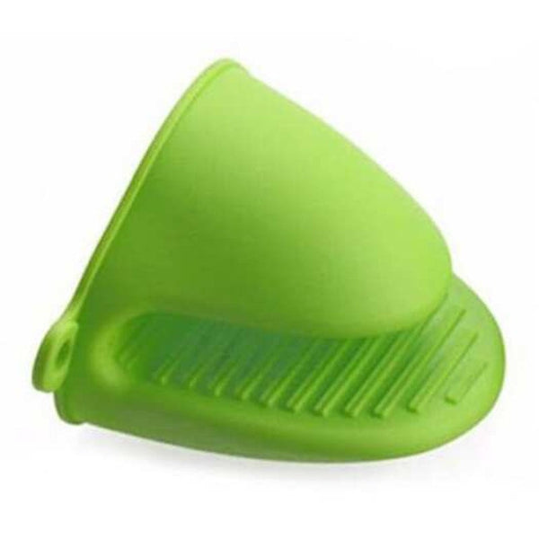 Silicone Heat Resistant Clip Mitt Green Oven Mitts & Potholders