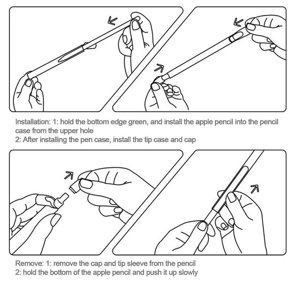 Silicone Pen Case Protector Protective Cover Compatible With Ipad Pencil 2 Cases Covers Keyboard Folios