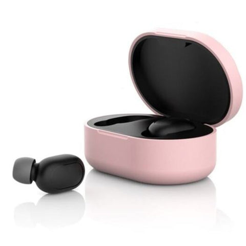Silicone Protective Case Cover For Xiaomi Redmi Airdots Bluetooth Earphone Pink