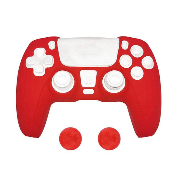 Game Controllers Silicone Protective Case For Sony Playstation 5 Ps5 Dual Sense Red Controllers & Attachments