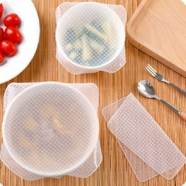 Silicone Food Wrap Seal Stretch Cover Placemat Cling Film