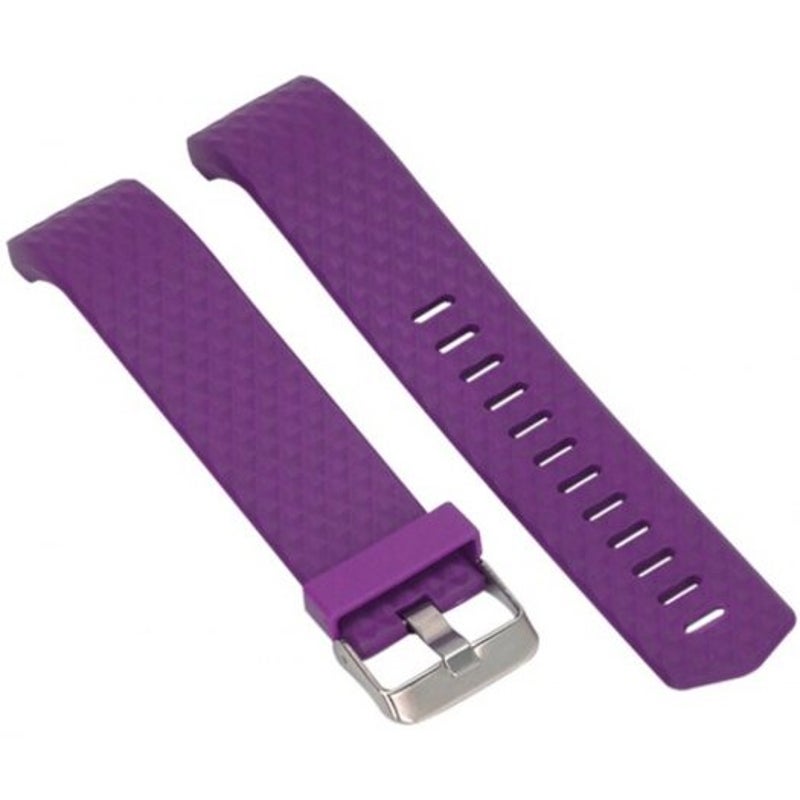 Silicone Rhombus Replacement Watch Strap Watchband For Fitbit Charge 2 Purple Watch Bands