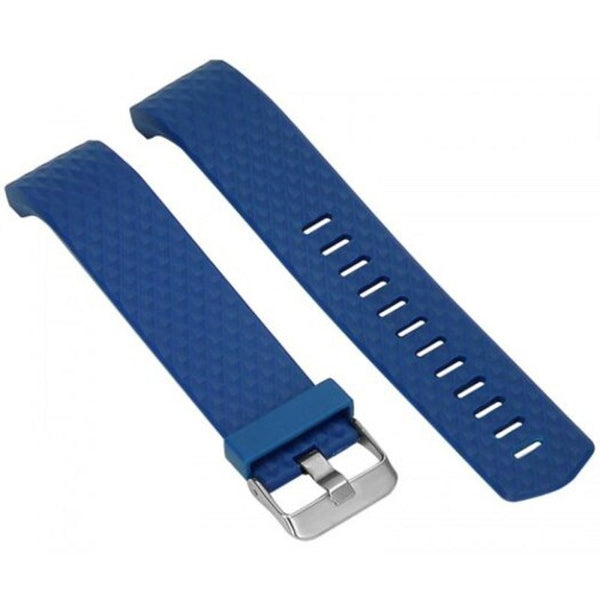 Silicone Rhombus Replacement Watch Strap Watchband For Fitbit Charge 2 Purple