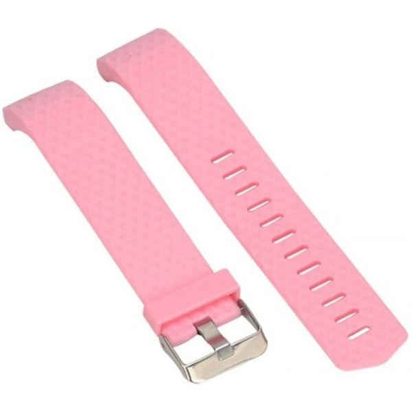 Silicone Rhombus Replacement Watch Strap Watchband For Fitbit Charge 2 Purple
