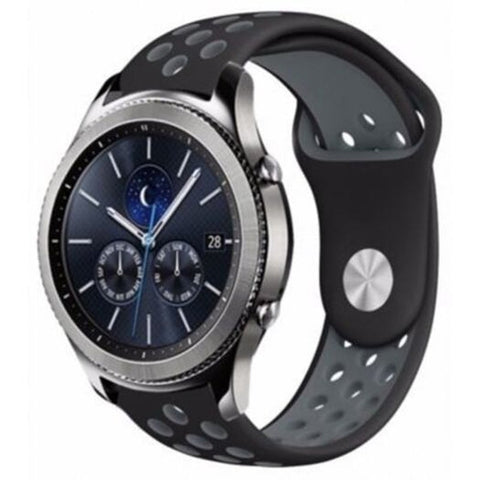 Silicone / Rubber Sport Band Watch Strap For Samsung Gear S3 Classic Frontier Dark Grey Watch Bands